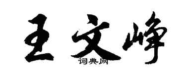胡問遂王文崢行書個性簽名怎么寫