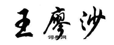 胡問遂王廖沙行書個性簽名怎么寫