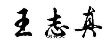 胡問遂王志真行書個性簽名怎么寫