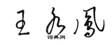 駱恆光王水鳳草書個性簽名怎么寫