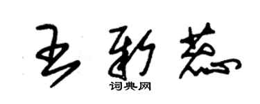 朱錫榮王新蕊草書個性簽名怎么寫