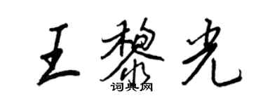 王正良王黎光行書個性簽名怎么寫