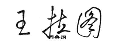駱恆光王拉圖草書個性簽名怎么寫