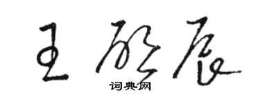 駱恆光王啟辰草書個性簽名怎么寫