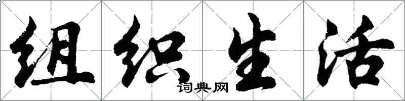 胡問遂組織生活行書怎么寫