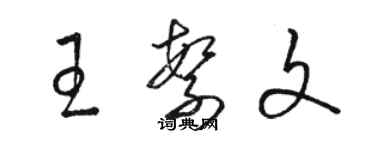 駱恆光王繁文草書個性簽名怎么寫