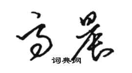 駱恆光高晨草書個性簽名怎么寫