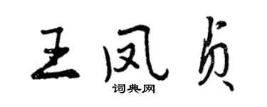 曾慶福王鳳貞行書個性簽名怎么寫