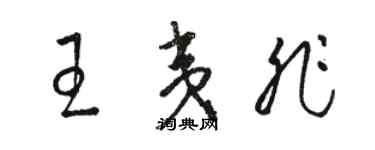 駱恆光王夷非草書個性簽名怎么寫