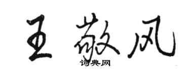 駱恆光王敬風行書個性簽名怎么寫