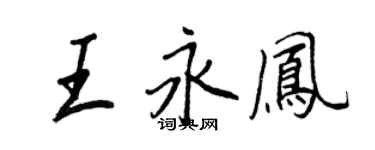 王正良王永鳳行書個性簽名怎么寫