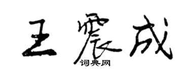 曾慶福王震成行書個性簽名怎么寫