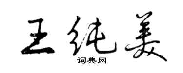 曾慶福王純美行書個性簽名怎么寫