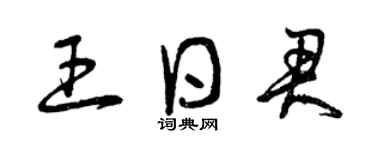 曾慶福王日君草書個性簽名怎么寫