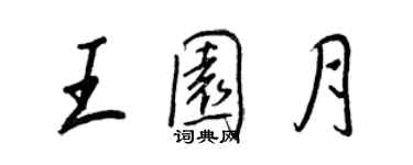 王正良王園月行書個性簽名怎么寫