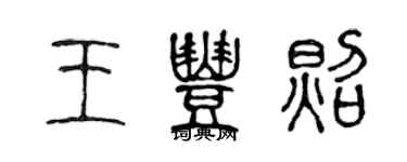 陳聲遠王豐照篆書個性簽名怎么寫