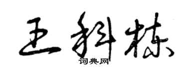 曾慶福王科棟草書個性簽名怎么寫