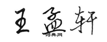 駱恆光王孟軒行書個性簽名怎么寫