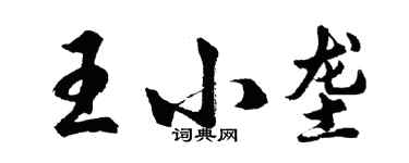 胡問遂王小壟行書個性簽名怎么寫