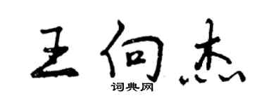 曾慶福王向傑行書個性簽名怎么寫