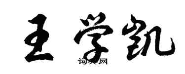 胡問遂王學凱行書個性簽名怎么寫