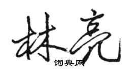 駱恆光林亮行書個性簽名怎么寫