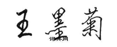 駱恆光王墨菊行書個性簽名怎么寫