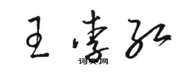 駱恆光王李紅草書個性簽名怎么寫