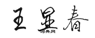 駱恆光王顯春行書個性簽名怎么寫