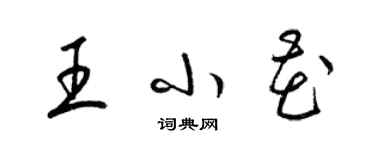 梁錦英王小花草書個性簽名怎么寫