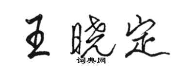 駱恆光王曉定行書個性簽名怎么寫