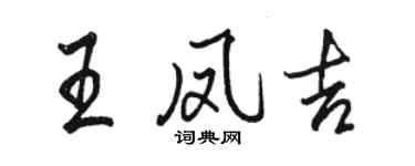 駱恆光王鳳吉行書個性簽名怎么寫