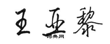 駱恆光王亞黎行書個性簽名怎么寫