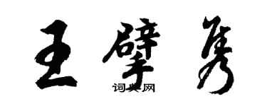 胡問遂王擘雋行書個性簽名怎么寫