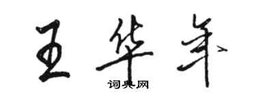 駱恆光王華年行書個性簽名怎么寫