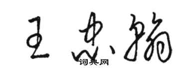 駱恆光王忠翰草書個性簽名怎么寫