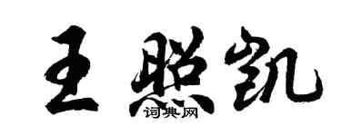 胡問遂王照凱行書個性簽名怎么寫