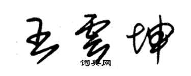 朱錫榮王雲坤草書個性簽名怎么寫