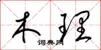 梁錦英木理草書怎么寫