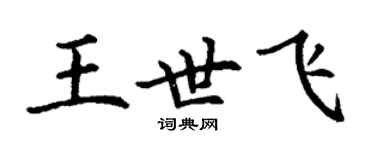 丁謙王世飛楷書個性簽名怎么寫