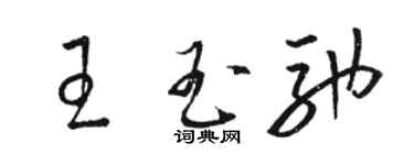 駱恆光王玉馳草書個性簽名怎么寫