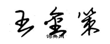 朱錫榮王金策草書個性簽名怎么寫