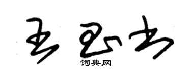 朱錫榮王昌書草書個性簽名怎么寫