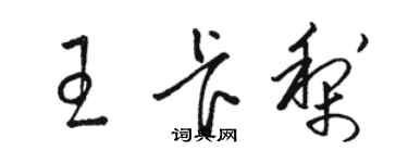 駱恆光王卡梨草書個性簽名怎么寫