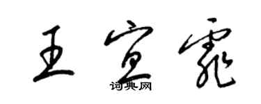 梁錦英王宜霏草書個性簽名怎么寫