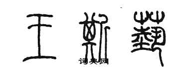 陳墨王斯藝篆書個性簽名怎么寫