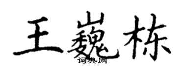 丁謙王巍棟楷書個性簽名怎么寫