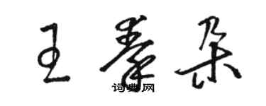 駱恆光王秦朵草書個性簽名怎么寫