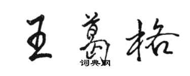 駱恆光王葛格行書個性簽名怎么寫