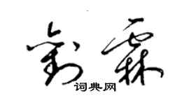 梁錦英劉霖草書個性簽名怎么寫